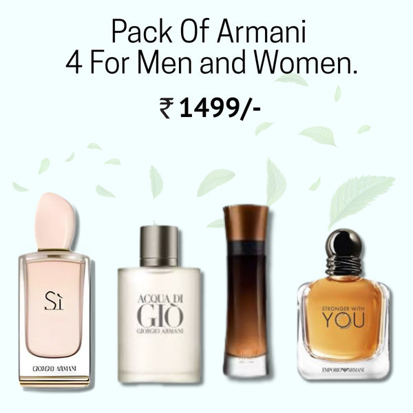 Pack Of Armani 30 ml X 4 For Men and Women.
