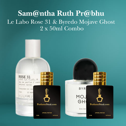 Sam@ntha Ruth Pr@bhu - Le Labo Rose 31 & Byredo Mojave Ghost 2 x 50ml Combo
