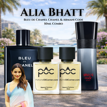 Alia Bhatt - Bleu de Chanel Chanel & Armani Code