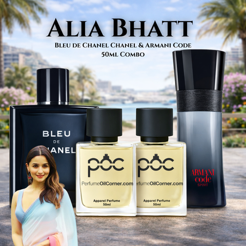 Alia Bhatt - Bleu de Chanel Chanel & Armani Code