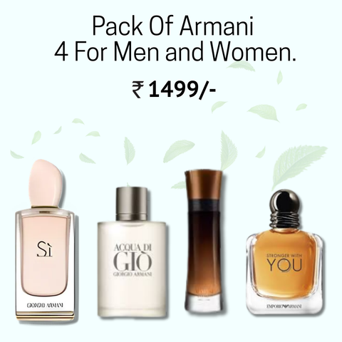 Pack Of Armani 30 ml X 4 For Men and Women.