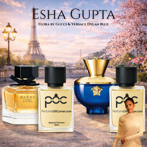 Esha Gupta - Flora by Gucci & Versace Dylan Blue